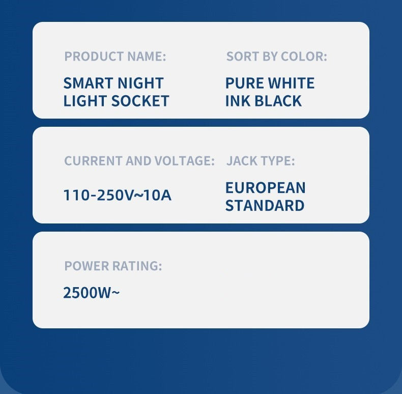 带触摸夜灯的插头适配器，带 1个 Type-C 接口和 2 个 USB 接口，欧标电源插座墙插，适用于旅行，家庭、办公室（白色）